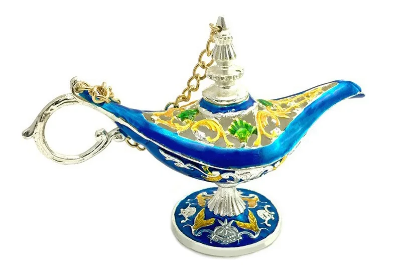 Strongwell традиционная полая лампа Aladin статуэтки миниатюрные чайный горшок лампа джинна винтажная ретро-игрушка для декоративное украшение для дома