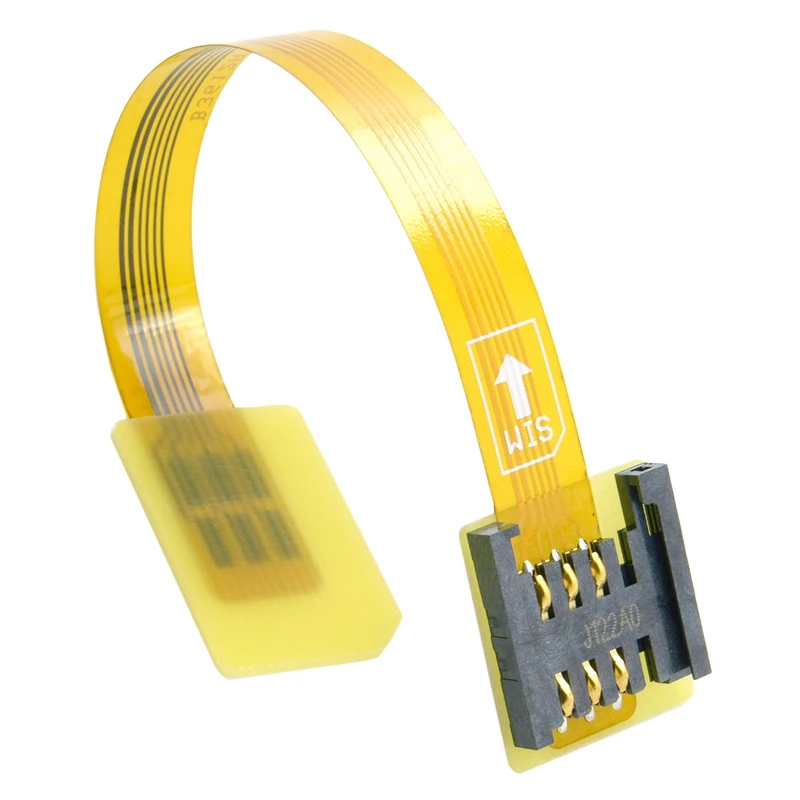 

Gsm Cdma Standard Uim Sim Card Kit Male To Female Extension Soft Flat Fpc Cable 10Cm