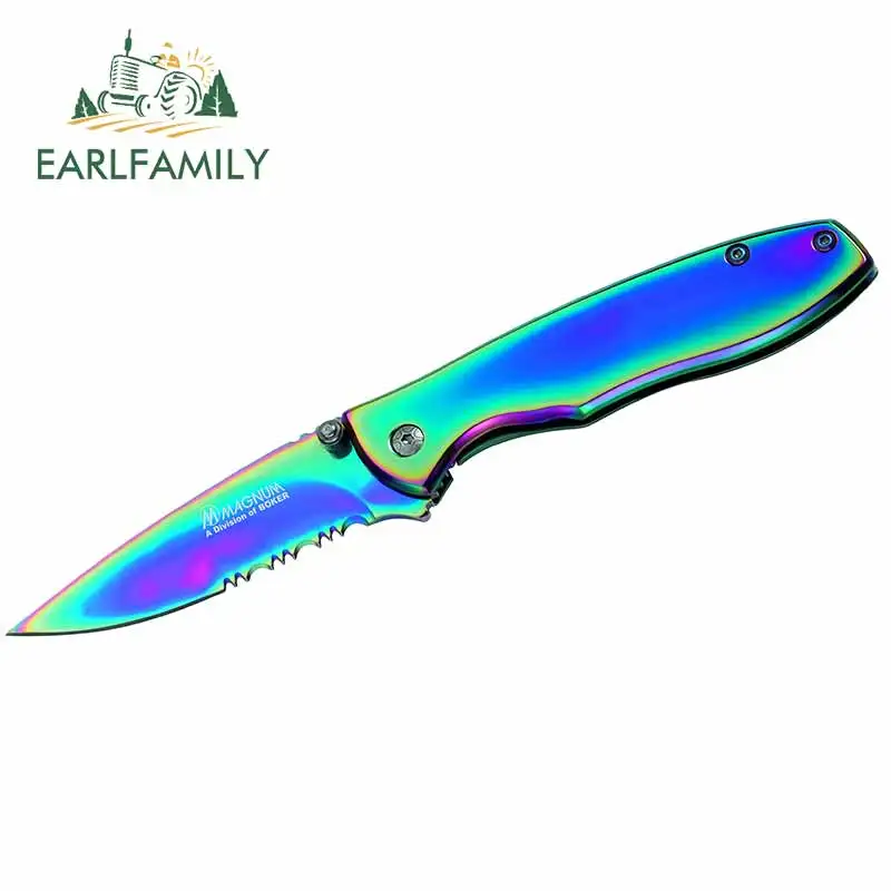 EARLFAMILY 13 см x 6 3 для Navaja Magnum Радужный складной нож автомобильные наклейки и модные