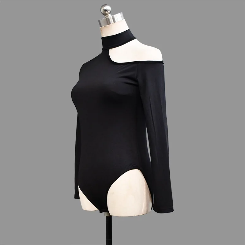 Adult Women Latin Long Sleeved T-shirt Dancewear Stage Competition Samba Dancing Practice Costume