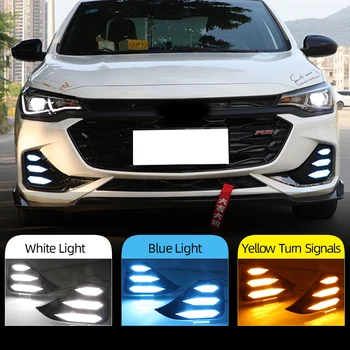 

Car Flashing 1 Pair DRL LED Daytime Running Lights Fog Lamp Yellow Turn Signal Lamp For Chevrolet Monza RS 2019 2020
