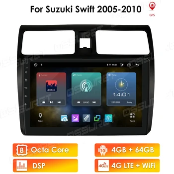 

Android 10 Stereo FM WIFI GPS Navigation Multimedia Player For 2005 2006 2007 2008 2009 2010 Suzuki Swift 10.1" Head Unit 4G+64G