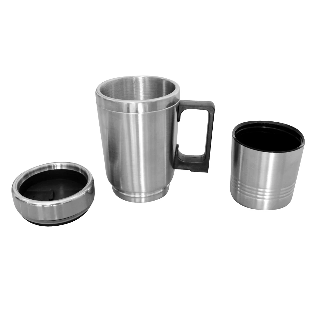 Stainless Steel Coffee Milk Water Travel Heated Cup/Mug for Car/Truck/SUV