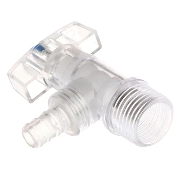 

1PCS Plastic 1/2" Male Thread PC Soft Pipe Water Tap Garden Irrigation Connector Transparent Faucet Triangle Valve