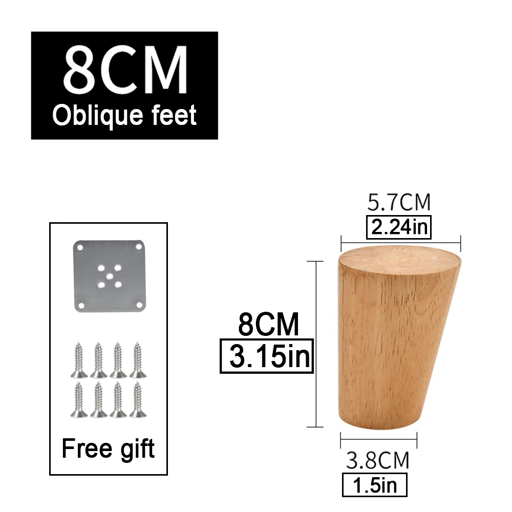 Oblique feet 8cm