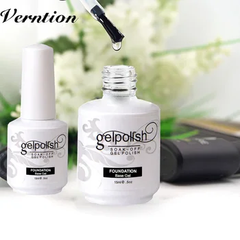 

Verntion Top and Base Coat Nail Polish Gel Lacquer 15ml Manicure Wholesale Long-lasting Nail Color Gel Nail Art Gel Top Coat
