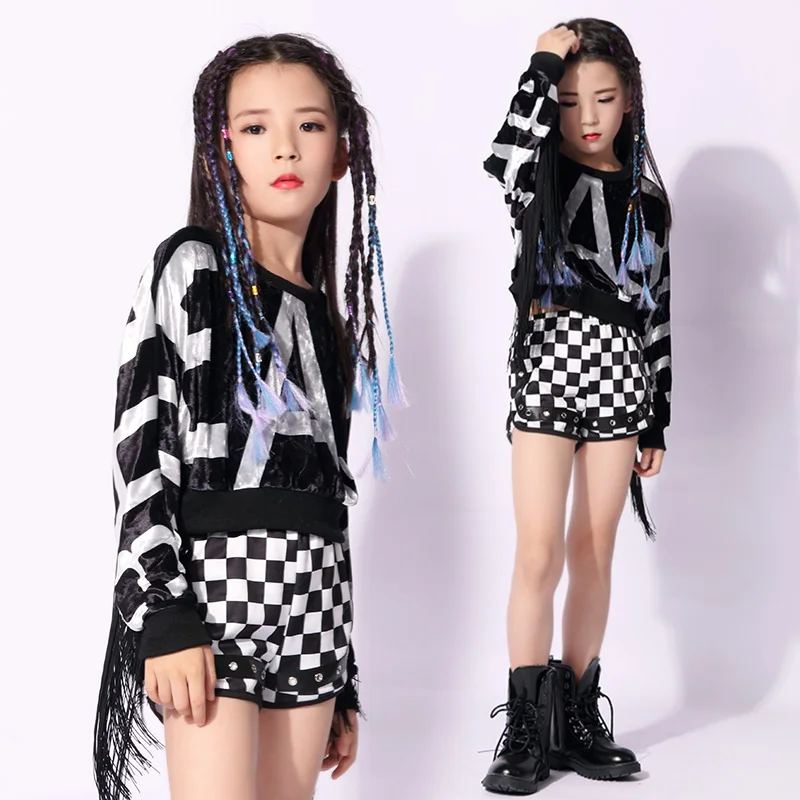 Popular-Girls-Stage-Costume-Jazz-Tassel-Dancing-Outfits-Children-Hip-Hop-Set-Mosaic-Kid-Street-Dance (1)