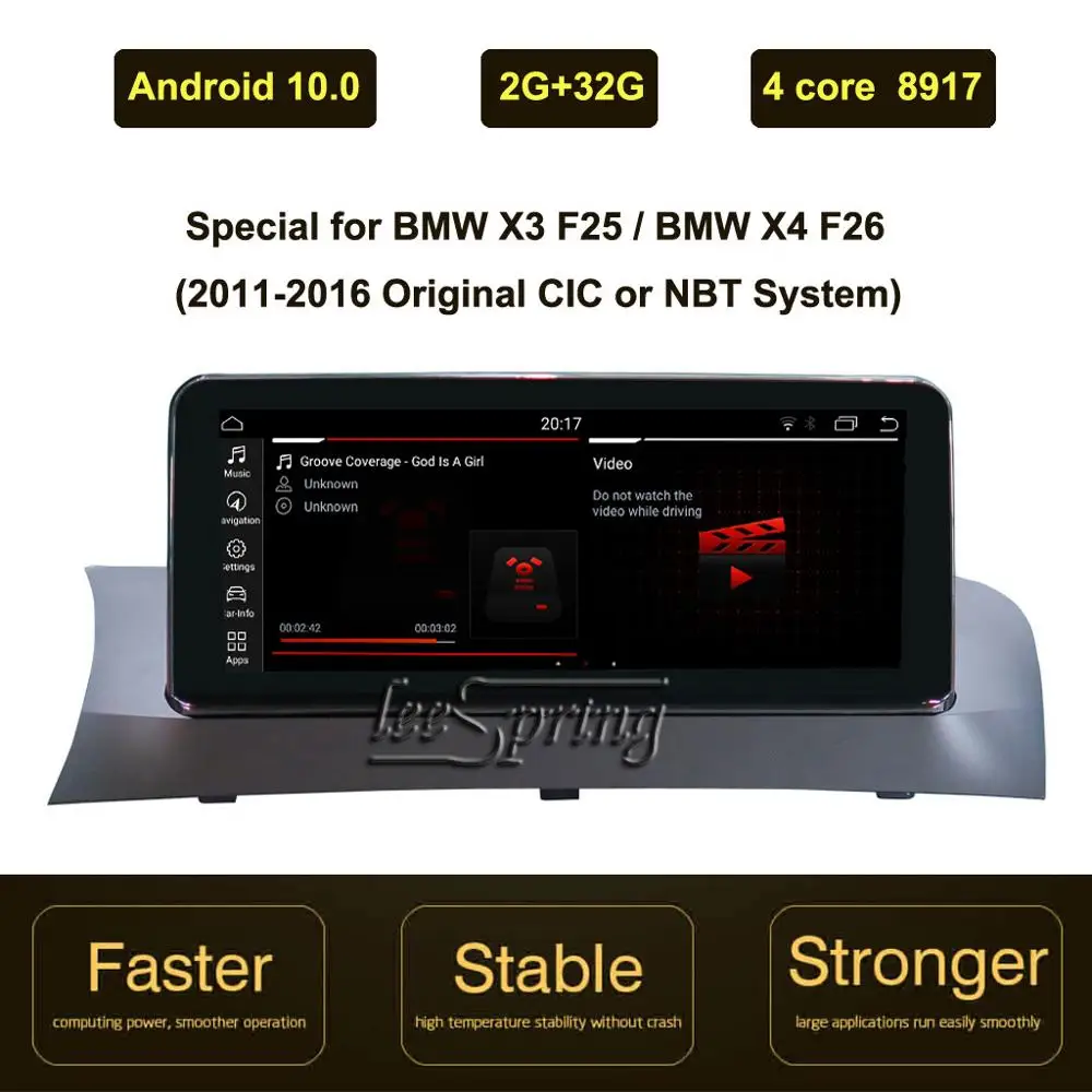 Автомобильный мультимедийный плеер на Android 10 0 для BMW X3 F25 X4 F26 (2011-2016 оригинальная