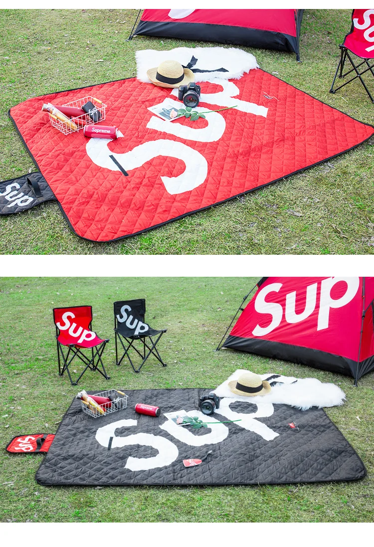 Wild Moisture Mat Picnic Mat Outdoor Portable Thickening Picnic Cloth Spring Travel Picnic Lawn Mat Multi-Person Beach Placemat