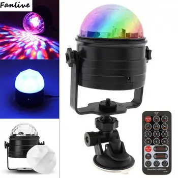 

10pcs RGB USB 6W Colorful Remote Control LED DISCO Voice Controlled Magic Ball Effect Light Nightlight for Stage Christmas Party