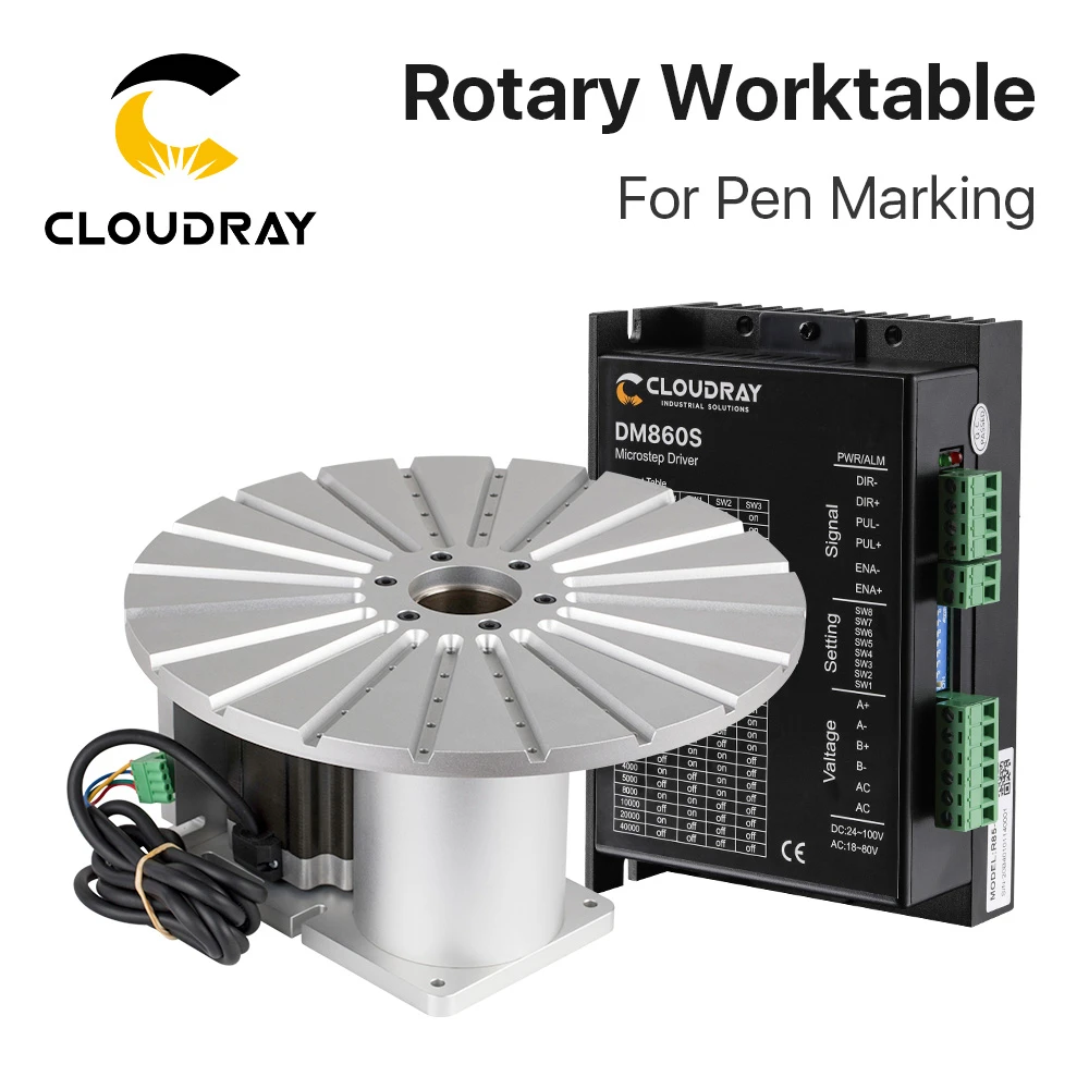 Cloudray Rotary Device Diameter 300mm 20 Pen Slots Rotary Worktable