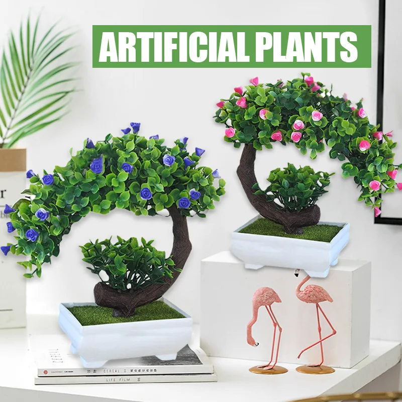 Crescent Rose Simulation Flower Home Decor Fashion Ornament Decoration Plastic Lightweight Simulated Potted Plants Wedding