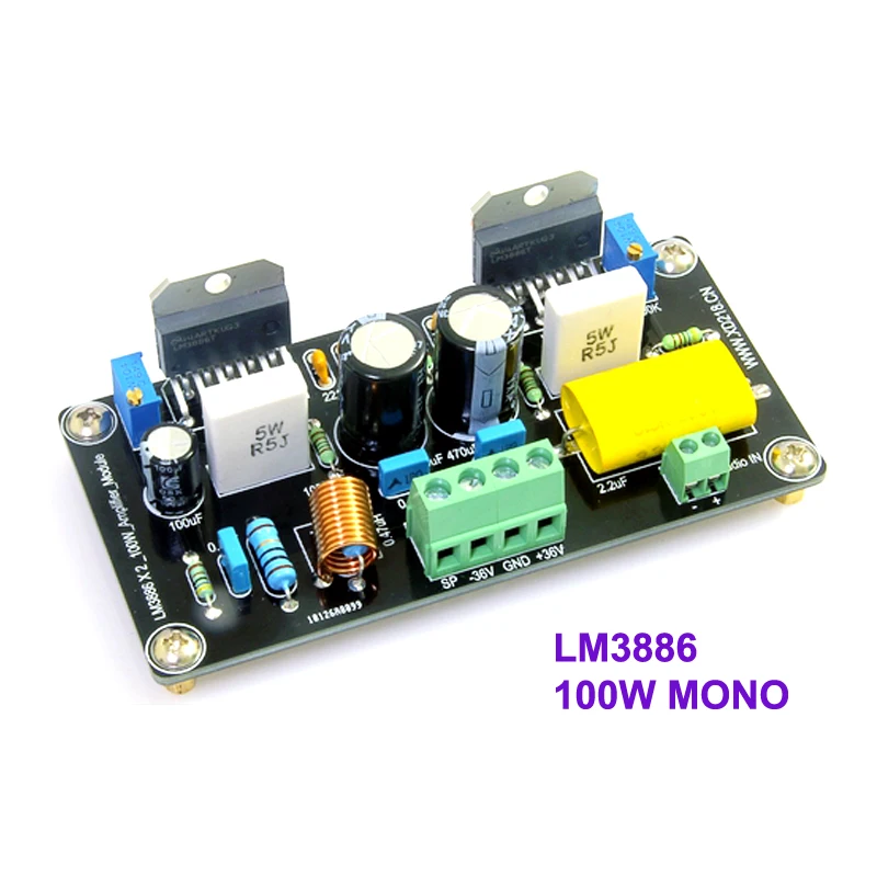 100w Lm3886 Mono Power Amplifier Audio Board 2*lm3886t Parallel Class