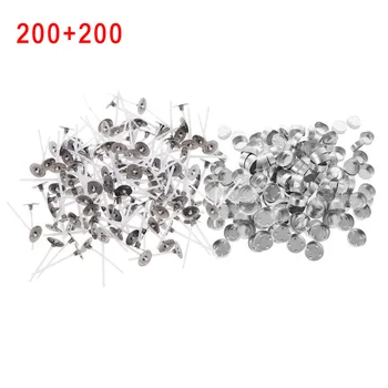 

200pcs Empty Aluminum Case Tealight Cups Containers Candle Cores With Tabs White DIY Candle Cotton Core Candle
