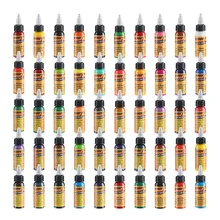 Высококачественные чернила татуировки 50 цветов Набор пигментные чернила для татуировки набор для тату Макияж Красота кожа тело искусство Перманентный макияж
