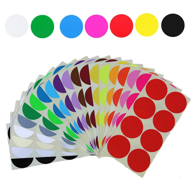 880Pcs/10 Sheet Round Spot Circles Sealing Stiker Paper Labels Coloured Dot  Stickers Adhesive Package Label Party Decoration - AliExpress