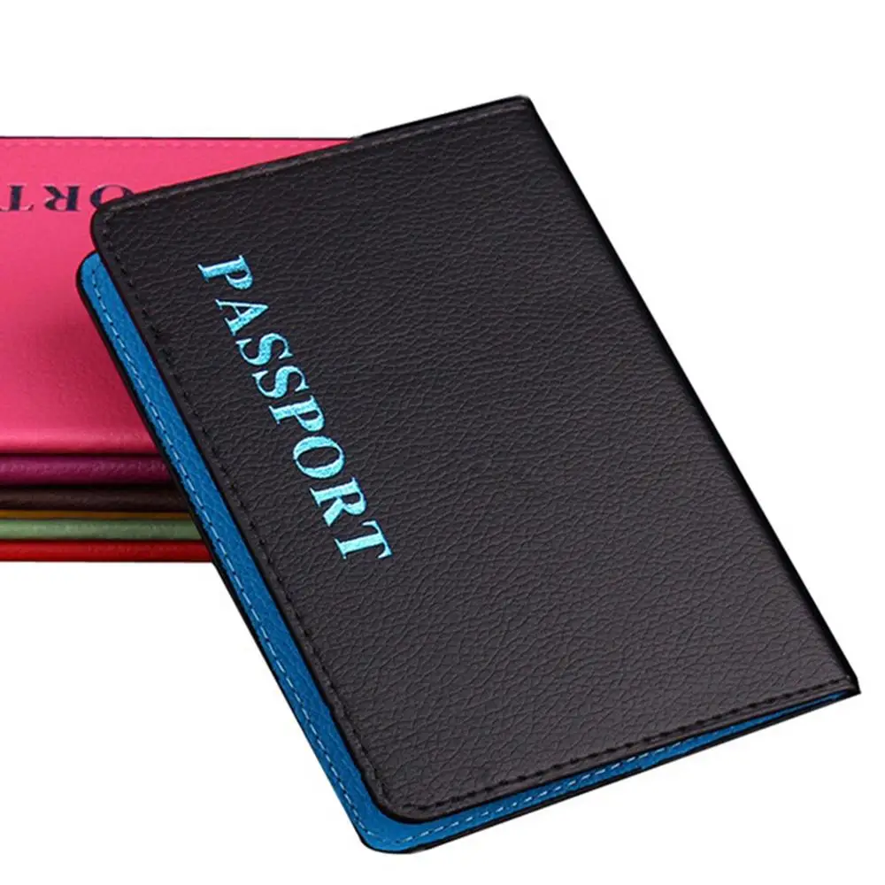 Вообще унисекс для поездок и путешествий обложка паспорта кошелек ID карты держатель, органайзер чехол сумка полезное плечо сумка из искусственной кожи - Цвет: black