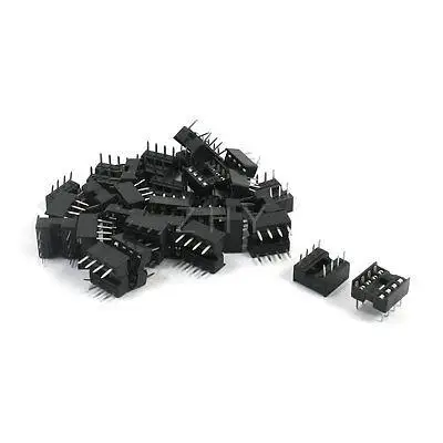 

50 Pieces 2.54mm Pitch 8 Pins Double Row DIP IC Socket Adapter Solder