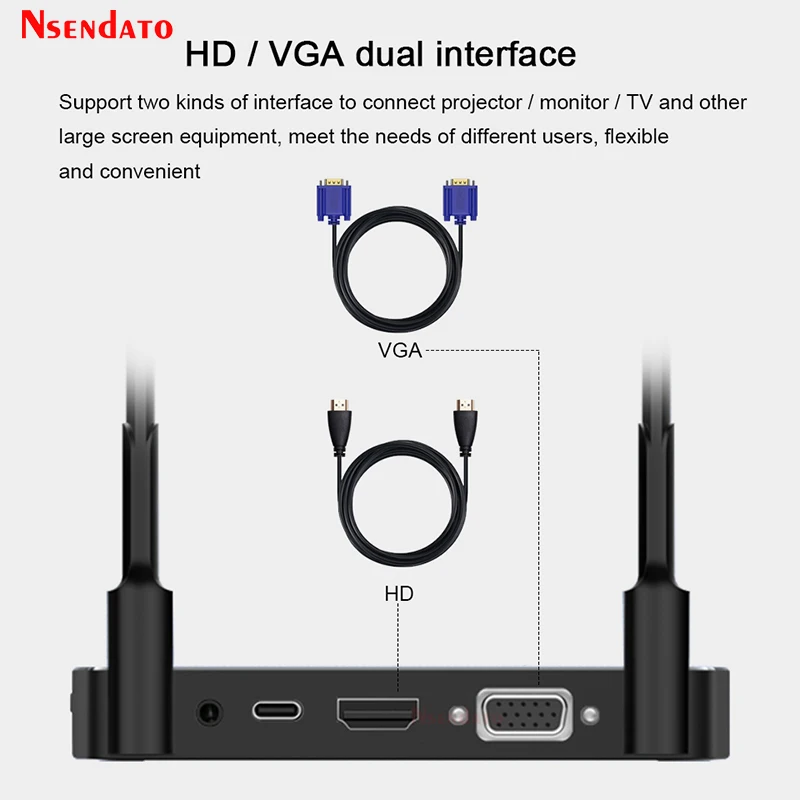 Mirascreen-transmissor e Receptor de Vídeo sem Fio Dongle para Airplay Adaptador Stick Wi-fi Receptor pc 4k 5g hd tv - Image 3