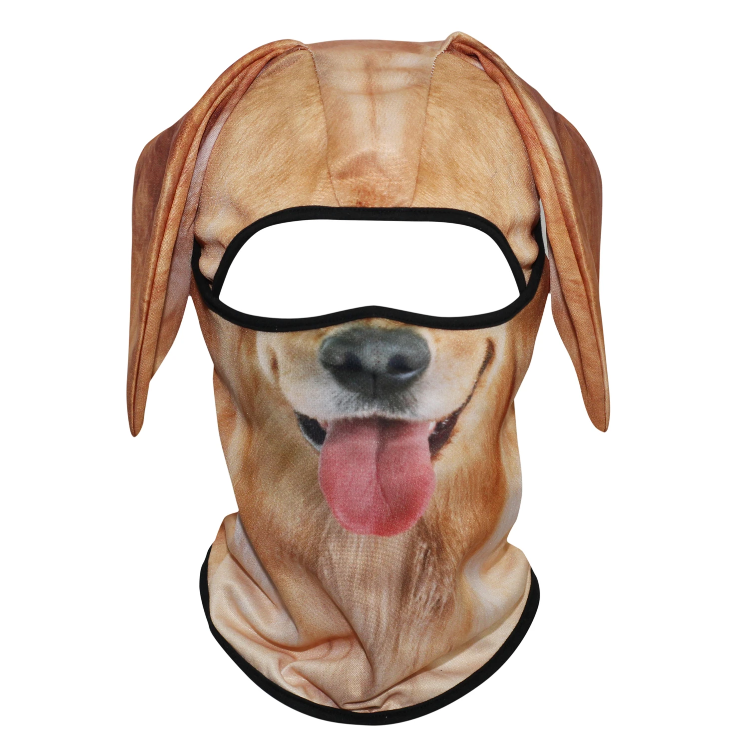 Golden Retriever 3D симпатичная собачья Балаклава с ушами, дышащая Кепка для мотокросса, мотокросса, велоспорта, катания на лыжах, сноуборде, маска для лица для мужчин и женщин - Цвет: Golden Retriever
