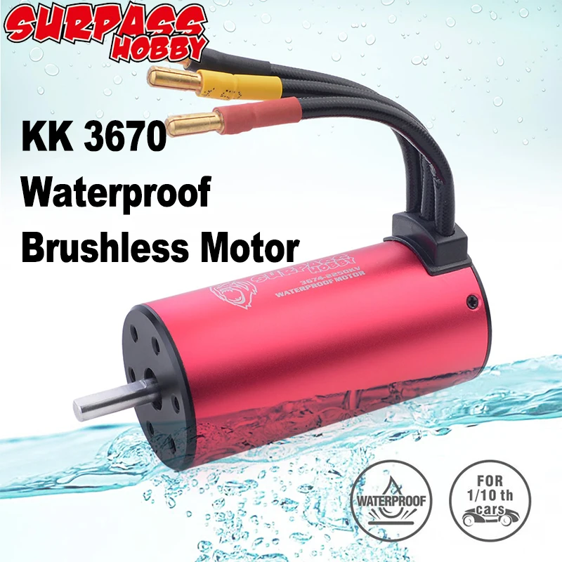 

Surpass Hobby Waterproof 3670 5.0mm Brushless Motor 1350KV 1700KV 2050KV 2650KV ESC for 1/8 1/10 RC Drift Racing Off-road Car