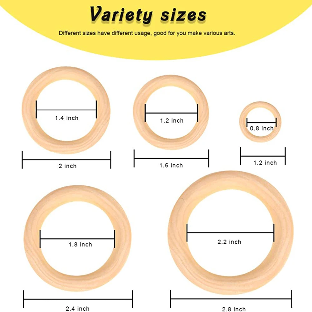 15-100mm nedokončené dřevěný kroužky pro řemesel přírodní dřevo kroužky DIY dřevo obruče ornamenty konektorů šperků vytváření prsten přívěsek