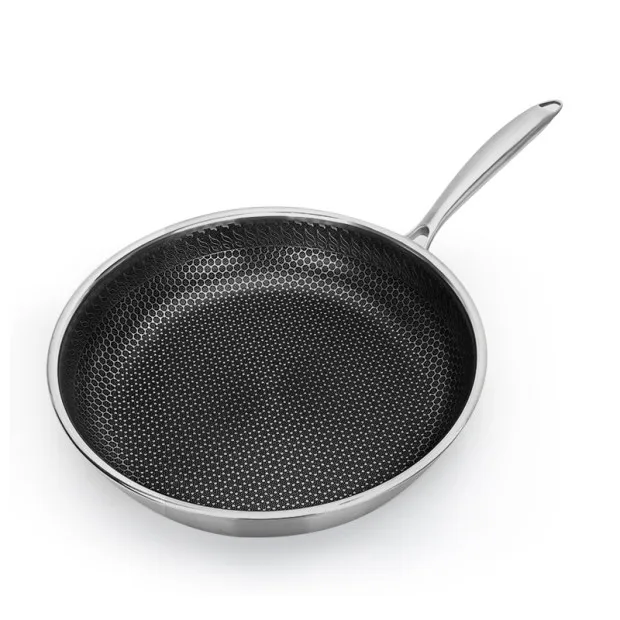 Stainless Steel Fry Pan 6-Ply Bonded with Lid Dishwasher Safe 11 Inch - Цвет: Skillet