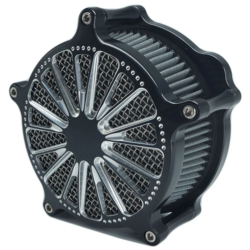 

Воздухоочиститель домино для мотоцикла Cnc Cut Filter Venturi Kit Chrome для Harley Dyna Softail Touring Fitment-B