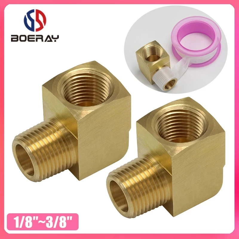 1/8 Inch NPT Male Pipe to 1/8 Inch Taisher 2pcs 90 Degree Barstock Street Elbow 