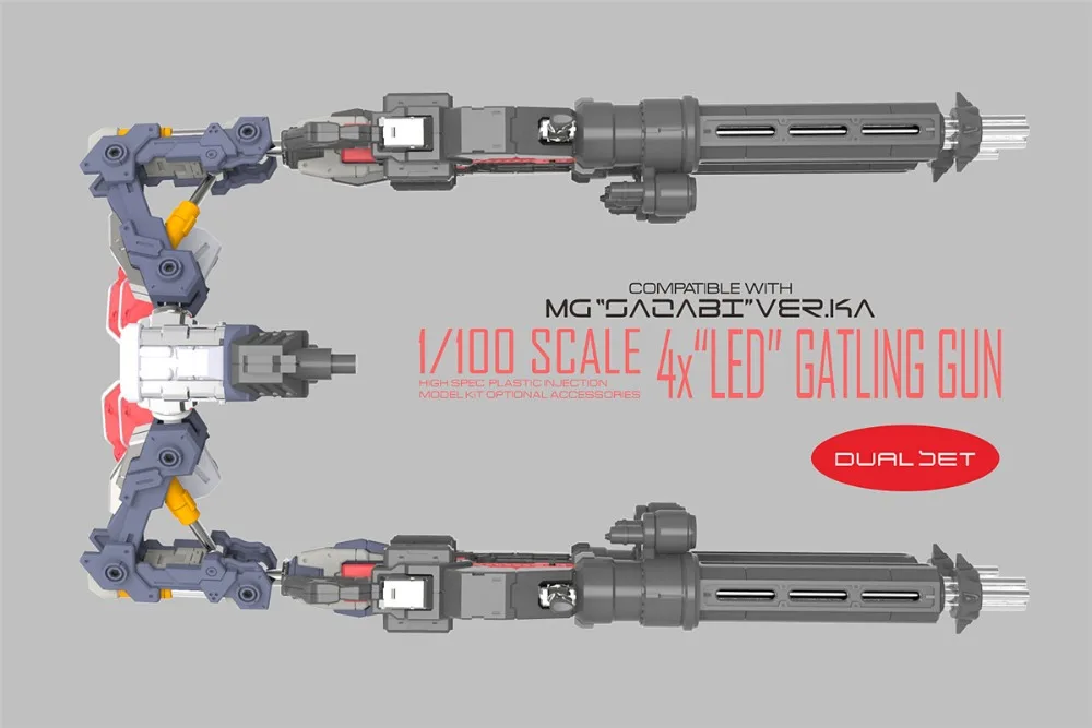 ZL модель светодиодный пулемет Гатлинга расширительный рюкзак для Bandai MG 1/100 MSN-04 Sazabi Gundam DZ001