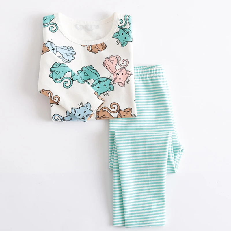 kids pajamas girls boys sleepwear nightwear baby infant clothes animal cartoon pajama sets cotton kids clothing