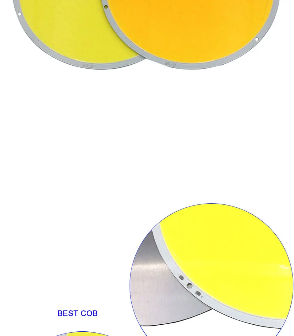DC12V Dimmable Round COB LED Lamp Panel Lights 12V 50W LED Bulb with Dimmer Blue Warm Cold White Color Aluminum COB Board 108MM (3)
