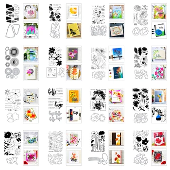 

2020 Hot New Flower Metal Cutting Dies and Leaves Stamps Foil For Happy Mother's Day Scrapbooking Card Making Craft Die Cut Sets