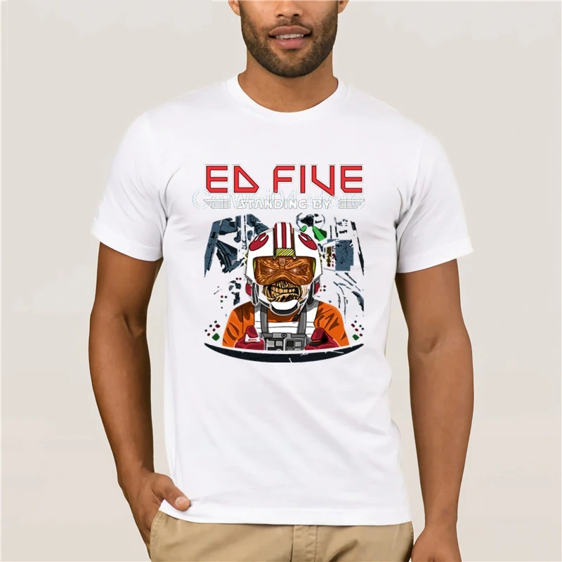 100% хлопок Новый модный тренд 2019 брендовая мужская рубашка Ed пять мы стоим на