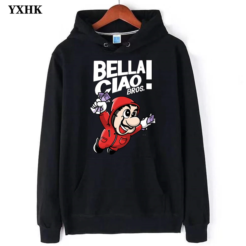 

2019 New The 3D Paper House Hoodies with Money Print TV Series Pullovers Men Women Funny Casual House Paper Pullover Hoodie Balr