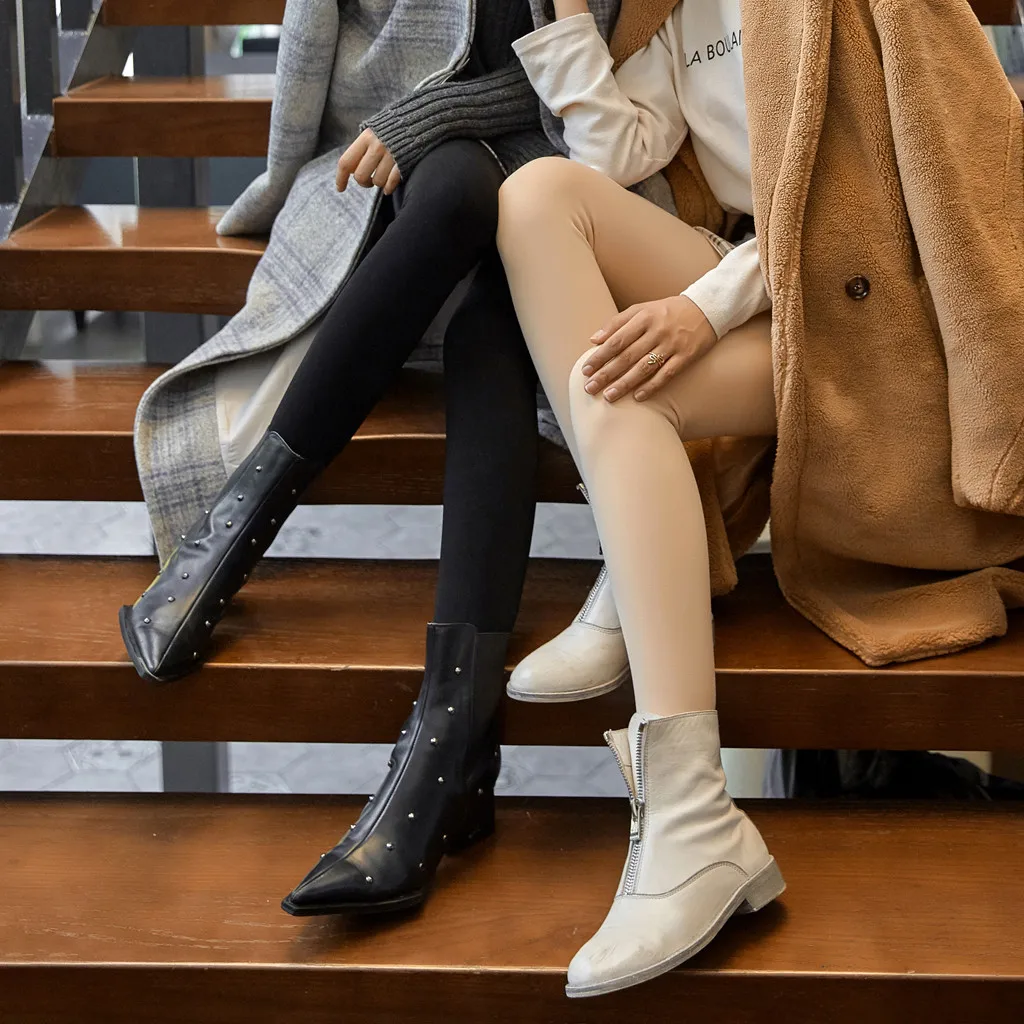 

Women's Plus Velvet Thick One-piece Leggings Wearing Foot Warm Pants Helps blood circulation, smooth skin condition