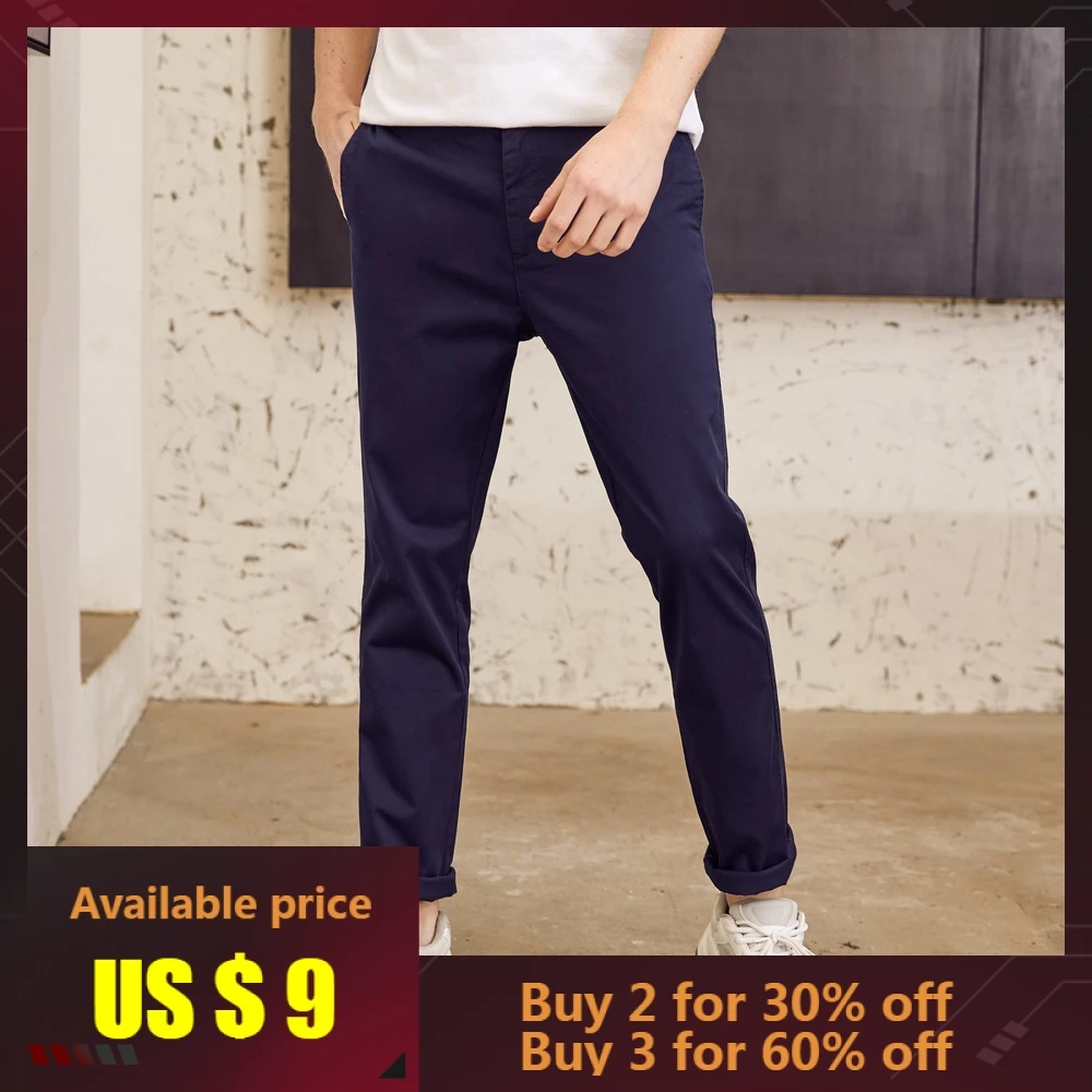 

Metersbonwe Men Smart Casual Pants New Spring Autumn Trousers Slim Fit Chinos Fashion Straight Male Brand Trousers High Quality