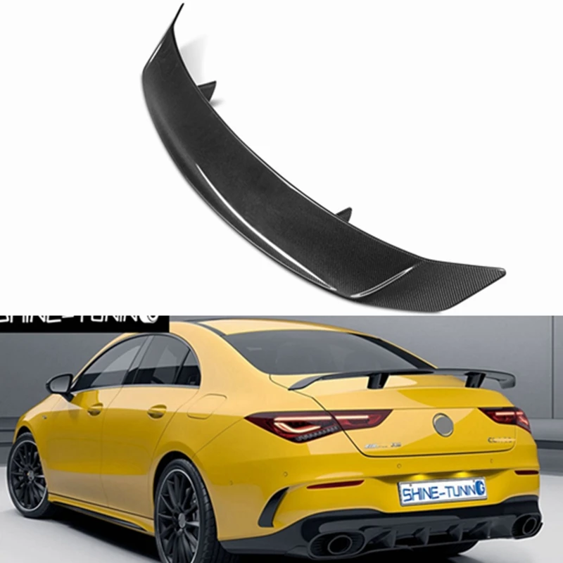 

For Benz CLa Class c118 Spoiler FRP+Carbon Fiber Rear Trunk Spoiler Wing 2019 2020 w118 for cla200 220d 45