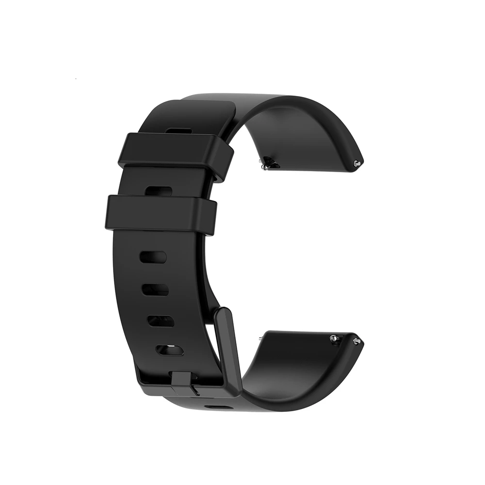 Duszake ремешок для Fitbit Versa/Versa Lite/Versa 2 силиконовый регулируемый сменный Классический Фитнес-ремень для Fitbit Versa 2 Band - Color: black