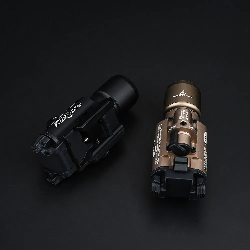 US $63.55 WADSN Airsoft Tactical Pistol Flashlight Surefir X400 Light Red Laser Sight Lantern Hunting Weapons Scoutlight Fit 20mm Rails