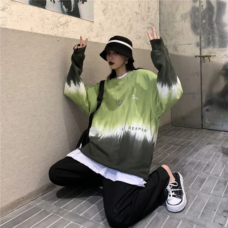 Женские Ulzzang толстовки, весенние толстовки Harajuku с принтом, свободные толстовки с длинным рукавом, модные толстовки для девочек, большие размеры