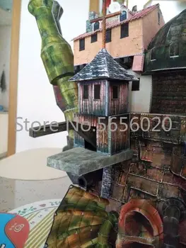 

Howls Moving Castle Paper Model Assemble Hand Tall Land Version Work Puzzle Game Boy Girl Gift