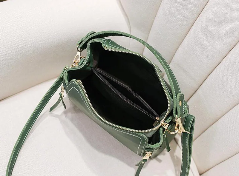 SMOOZA маленькая сумка-мешок для женщин сумки-мессенджеры с длинным ремешком дизайнерские сумки через плечо зеленые сумки на плечо женская сумка