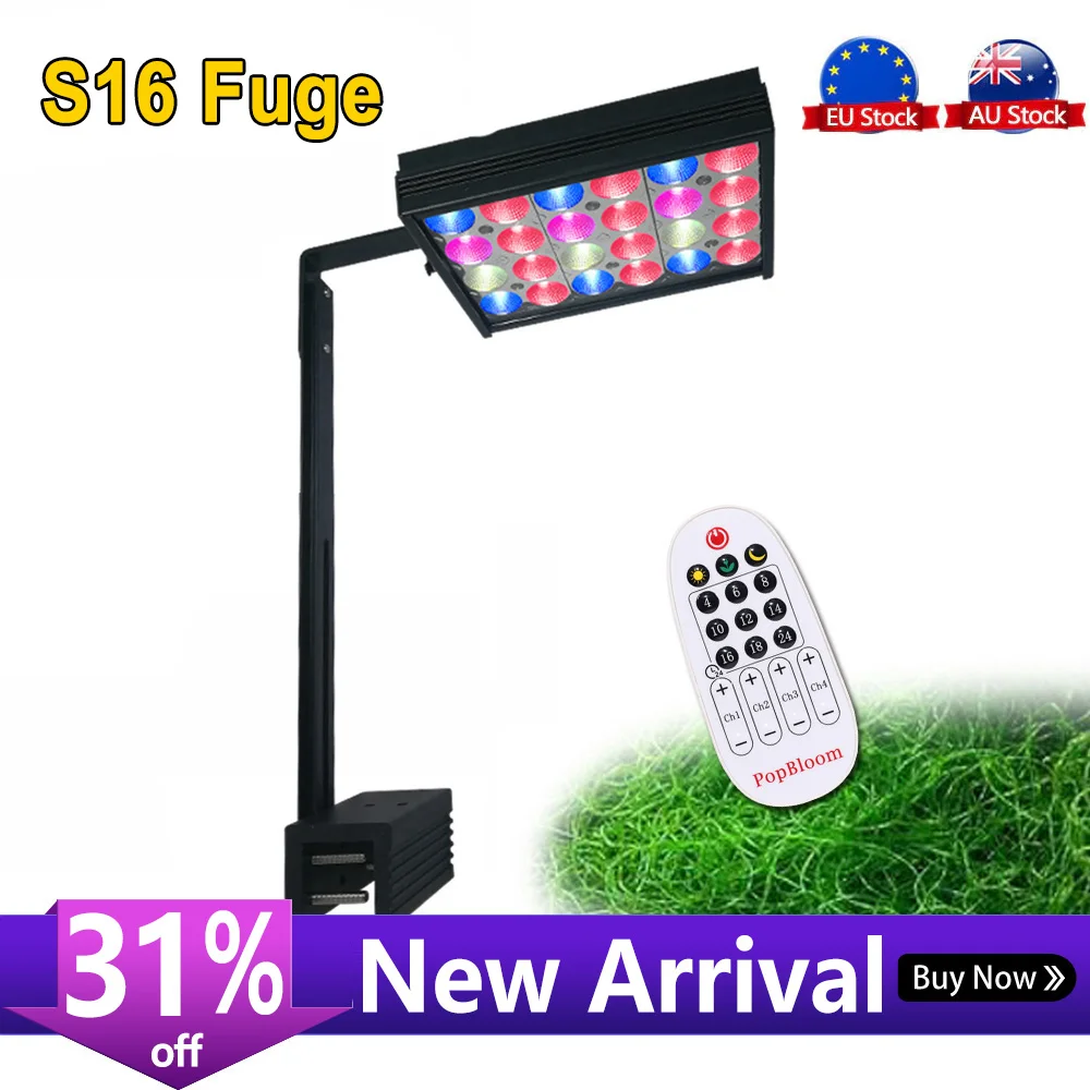 PopBloom Led Refugium Light 30W Plants Led Lighting Refugium Lamp for Seaweed Filter / Refuge Algae Light Shannon16G