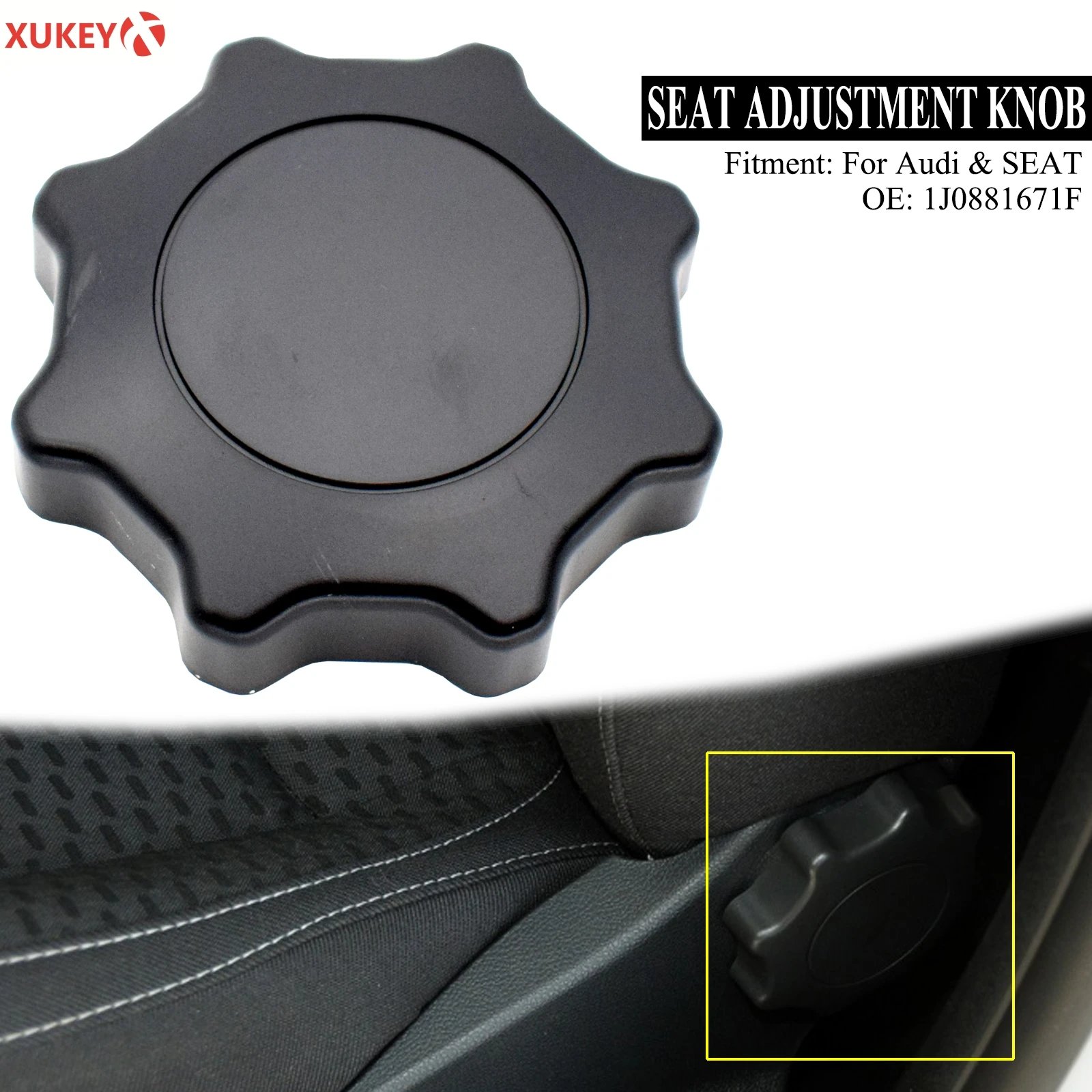 Durable Seat Adjustment Knob Recliners Abs Plastic Black Parts. black