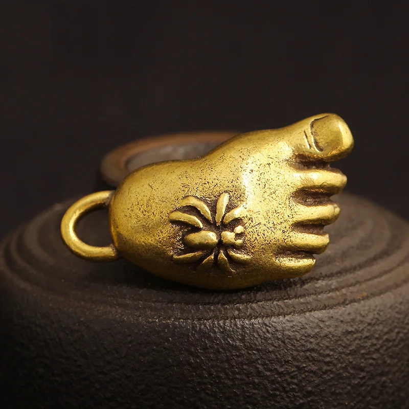 Brass Spider Feet keychain (4)