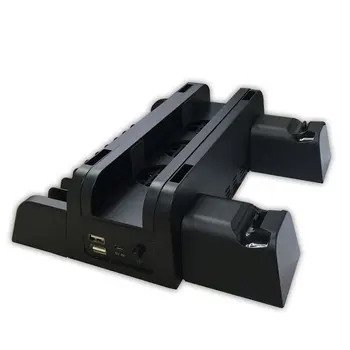 

For PS4/PS4 Slim/PS4 Pro Vertical Stand with Cooling Fan Dual Controller Charger Charging Station For SONY Playstation 4 Cooler
