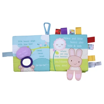 

Infant Newborn Baby Cloth Book Cartoon Animal Pattern Children Soft Activity Crinkle Cloth Books Educational Learning Toys