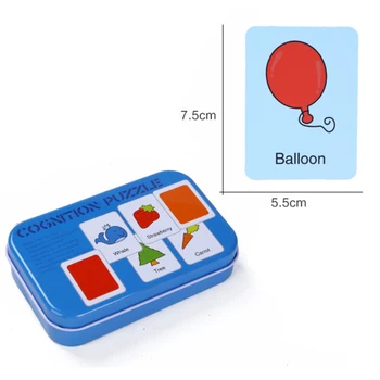 

Wooden Fruit Toy Colorful Baby Toddler Early Education Pairing Cognition Card Funny Cartoon Anti Slit Animal Vehicle