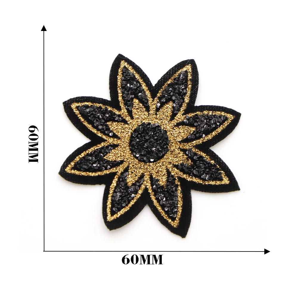 5 teile/los Pailletten Patches Eisen auf Sonnenblumen Appliqued Für Bekleidung Jeans Rucksack Schuhe Decor Nähen Aufkleber Stickerei Abzeichen – Detail 12
